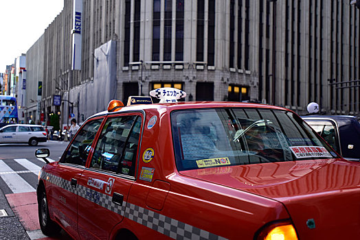日本东京街头的出租车