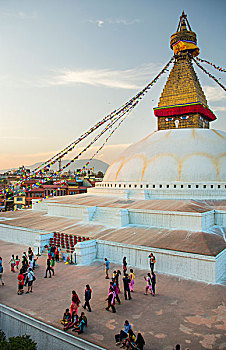 加德满都,尼泊尔,博达哈大佛塔,佛塔,著名,宗教,庙宇