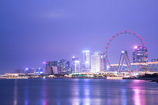 广东省深圳市前海片区夜景