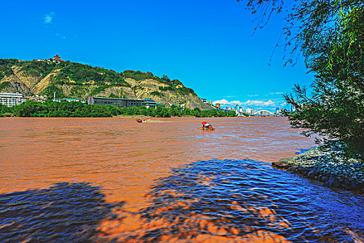 甘肃兰州黄河,漂流