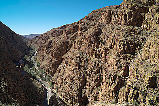 峡谷,大阿特拉斯山,摩洛哥,非洲