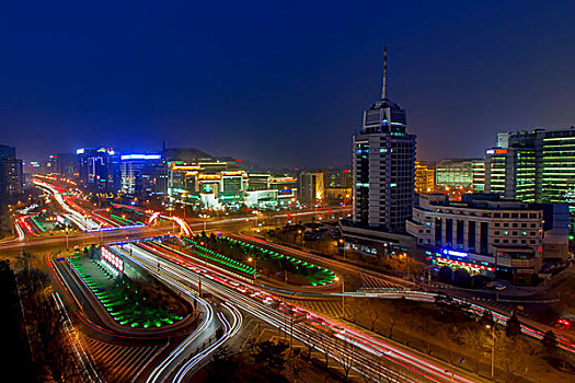 建国门桥夜景