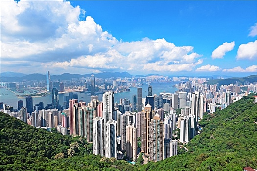香港,天际线,城市,顶峰