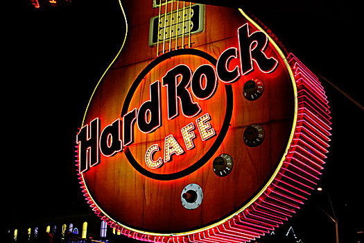 吉他,坚硬,摇滚,酒店,乐园,道路,特写,拉斯维加斯,美国