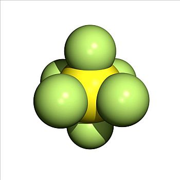 硫磺,分子,温室气体,彩色,代码,黄色,绿色
