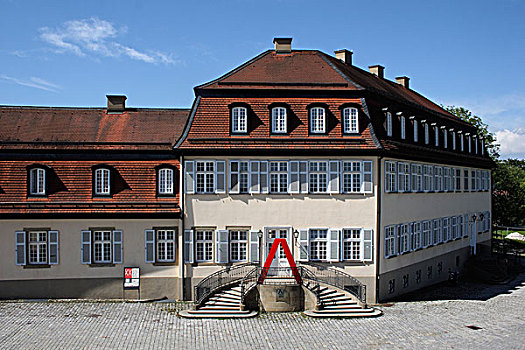 学院,建筑,城堡,孤单,斯图加特,斯瓦比亚,巴登符腾堡,德国,欧洲