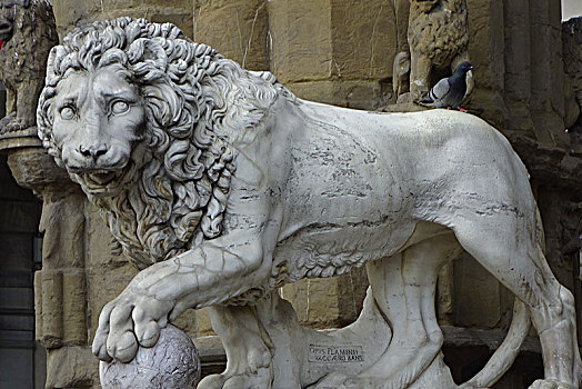 佛罗伦萨风情--狮子,雕塑