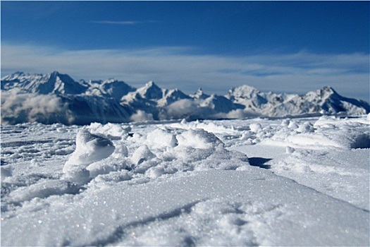 积雪,山峰,阿尔卑斯山