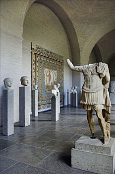 大厅,罗马,肖像,古代雕塑展览馆,慕尼黑,巴伐利亚,德国