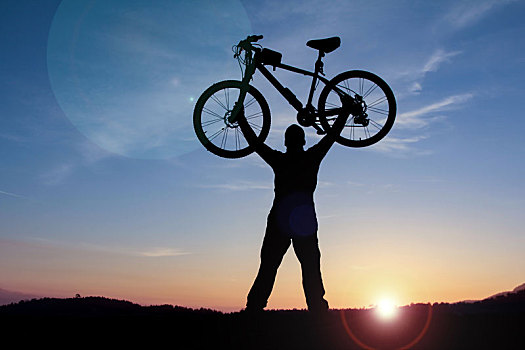 激情,骑自行车,喜爱,自然