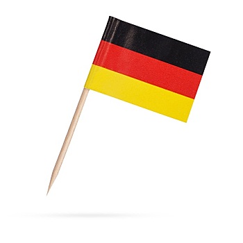 微型,旗帜,德国,隔绝,白色背景,背景