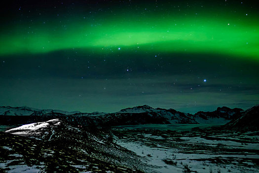 北极光,南方,冰岛