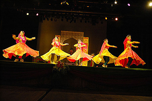 孟加拉,舞者,表演,跳舞,节日,达卡,首都,六月,2006年