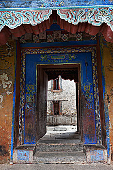 打开,入口,宫殿,布姆唐,地区,不丹