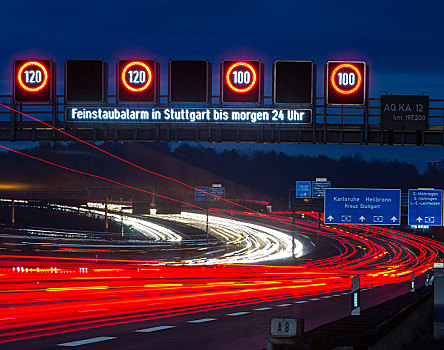 高速公路,光影,灰尘,斯图加特,交通,桥,巴登符腾堡,德国,欧洲