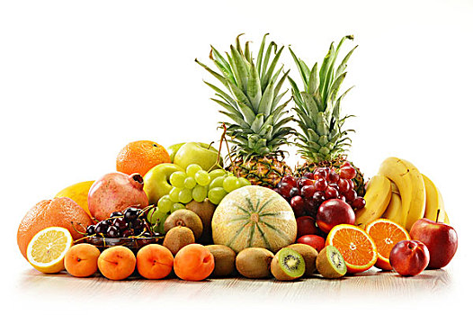 构图,种类,水果,柳条篮