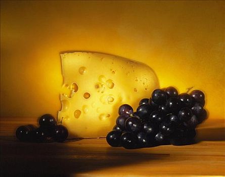 奶酪,蓝色,酿酒葡萄,水果,食物