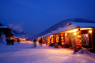 黑龙江双峰林场雪景图片