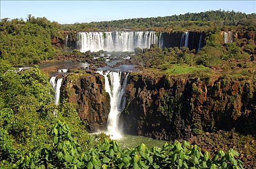 瀑布,伊瓜苏,阿根廷,巴西