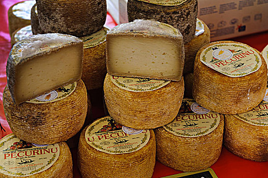 羊乳干酪,奶酪,销售,市场,地点,巴斯蒂亚,科西嘉岛,法国,欧洲