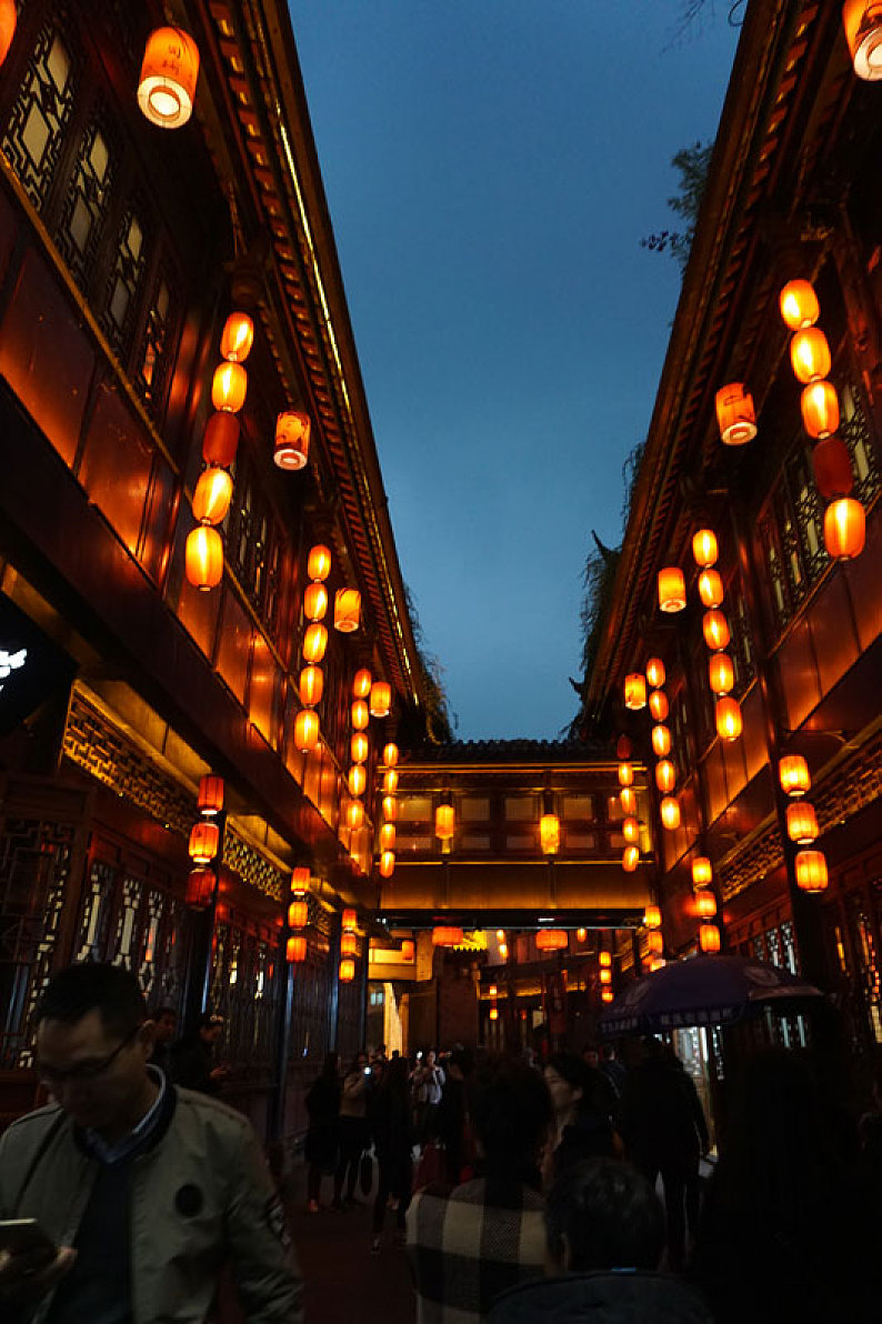 成都锦里古街夜色_高清图片_全景视觉