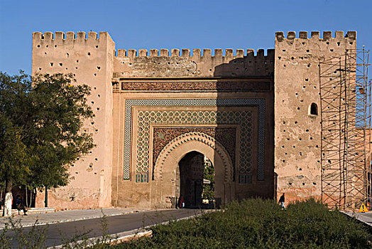 城门,梅克内斯,摩洛哥