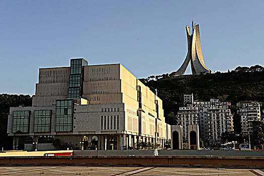 阿尔及利亚,阿尔及尔,地区,国家图书馆,纪念建筑