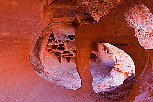 拱形,岩石构造,小,洞穴,火焰谷州立公园,内华达,北美,美国