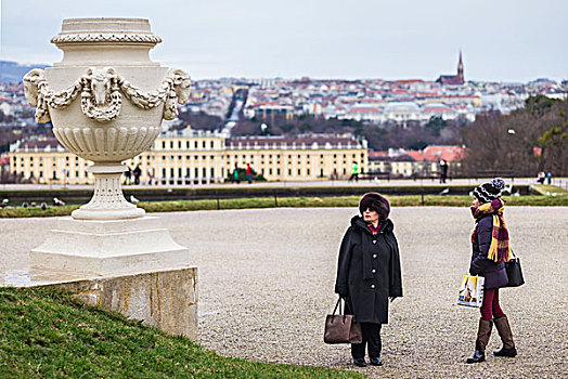 奥地利,维也纳,美泉宫,旅游,冬天