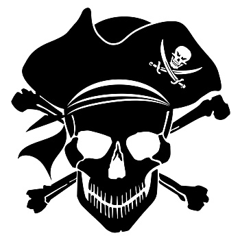 海盗,头骨,船长,帽子,骨头