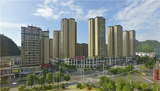 贵州江口县城的住宅建筑