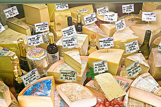 欧洲,意大利,托斯卡纳,佛罗伦萨,奶酪,葡萄酒,出售,市场