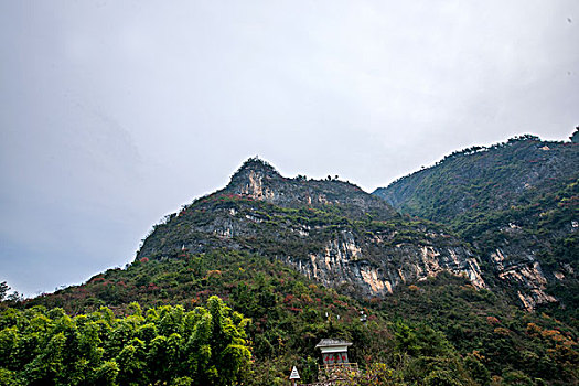 重庆巫山大宁河小三峡峡谷群山