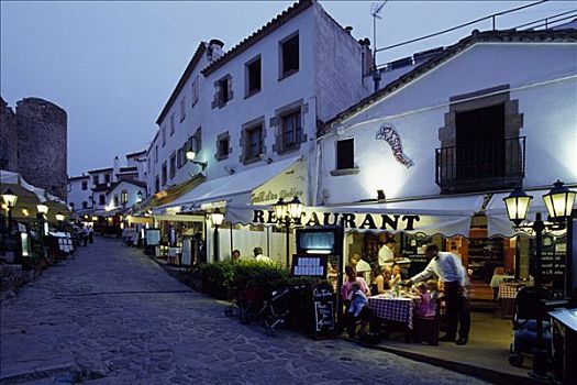 餐馆,城镇,哥斯达黎加,加泰罗尼亚,西班牙,欧洲
