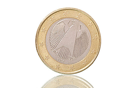 德国,欧元,硬币,斜坡,象征,图像,危机