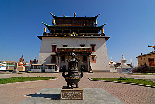 雕塑,女神,梵文,机动战士,寺院,乌兰巴托,蒙古,亚洲