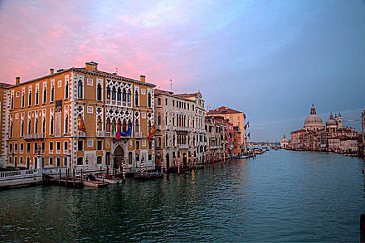 日落,大运河,行礼,威尼斯,意大利