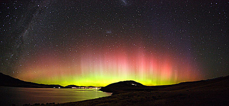 夜空,南方,上方,特卡波湖,乡村,麦肯齐山区,新西兰