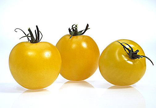 黄色西红柿,番茄,蔬菜,白色背景