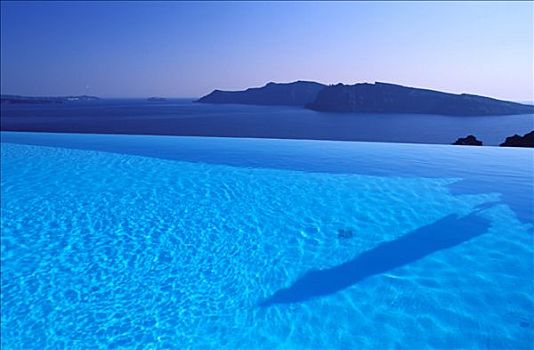 希腊,基克拉迪群岛,圣托里尼岛,游泳池,酒店