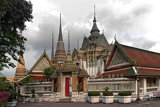 图书馆,寺院,曼谷,泰国,亚洲