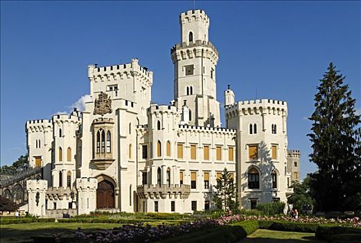 城堡,伏尔塔瓦河,波希米亚,捷克
