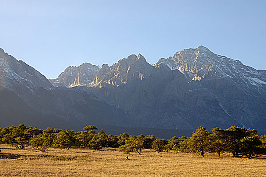 长,掸邦,玉,龙,雪,山,丽江,云南,中国,十二月,2006年