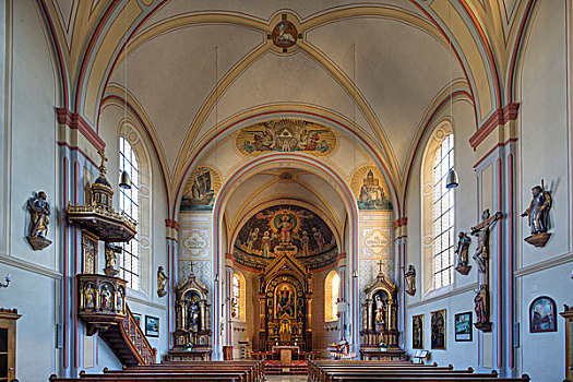 教区教堂,齐姆高,上巴伐利亚,巴伐利亚,德国,欧洲