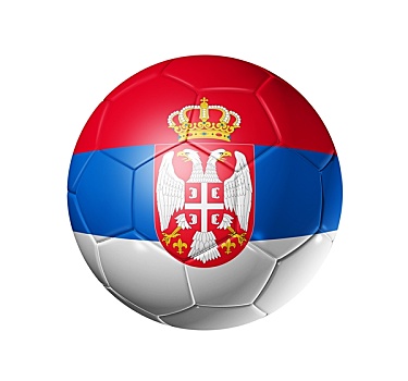 足球,球,塞尔维亚,旗帜