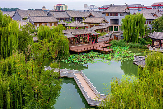 中国山东省潍坊市青州古城欧阳修纪念馆射圃汀