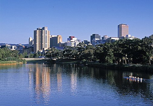 天际线,阿德莱德市,澳洲南部,澳大利亚