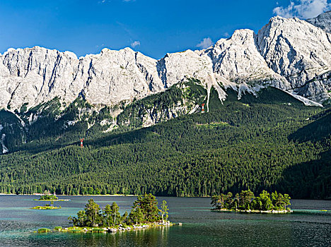 湖,山脉,一个,自然,魅力,巴伐利亚,德国,大幅,尺寸