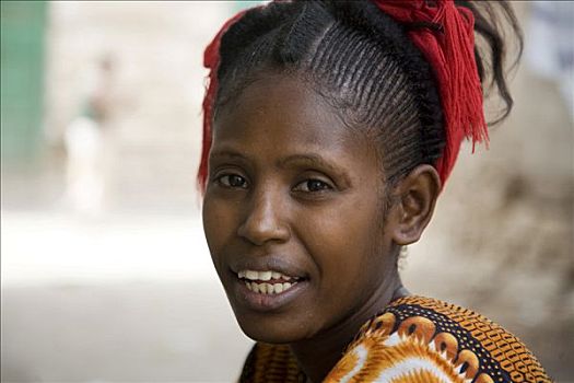 肖像,年轻,女人,20-25岁,厄立特里亚,非洲