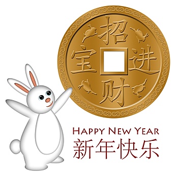 兔子,春节,金币